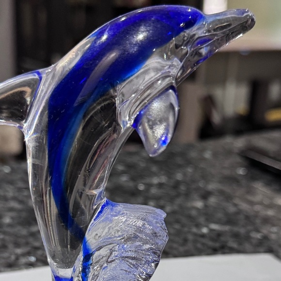 🐬 Vintage Rare French Cristal D’Arques Crystal Glass Dolphin Figurine 🐬 - Picture 9 of 13
